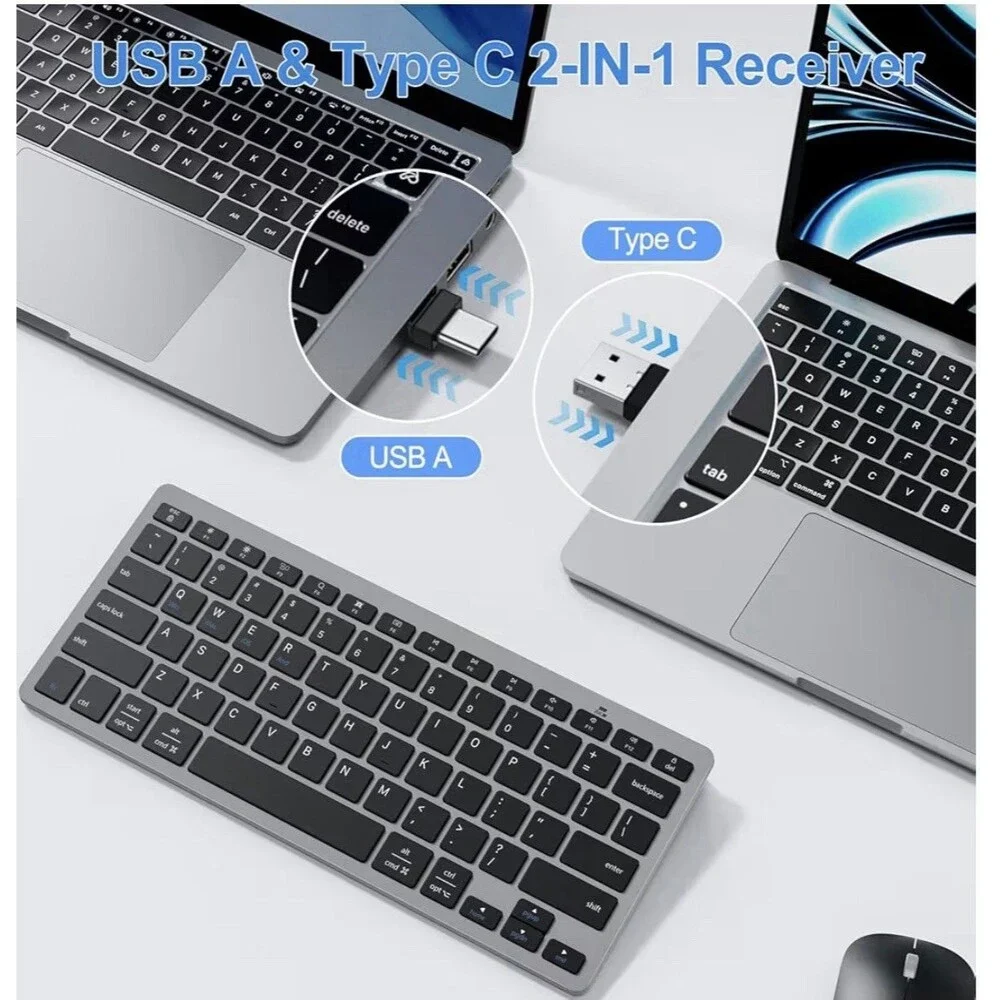 OMOTON 2.4G Wireless Keyboard, Ultra-Slim Compact Mini Keyboard